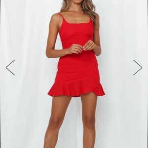 WORN ONCE Red Hello Molly Dress